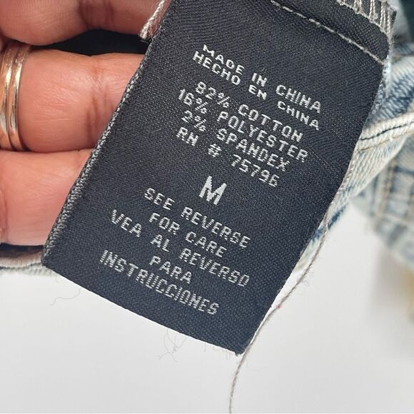 Waimea Boy’s Snow Gold Paint Tape Button Front Denim Jean Jacket Medium - Picture 14 of 17